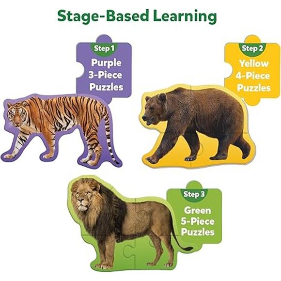 Skillmatics Step by Step Puzzles Farm & Wild Animals Stage Base Learning - Picture 6 of 8